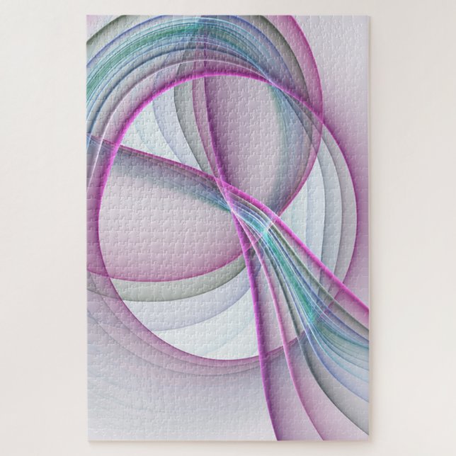 Puzzle In Motion, Modern Abstract Colorful Fractal Art (Vertical)