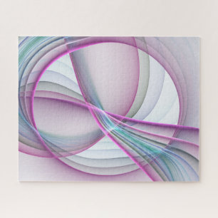 Puzzle In Motion, Modern Abstract Colorful Fractal Art