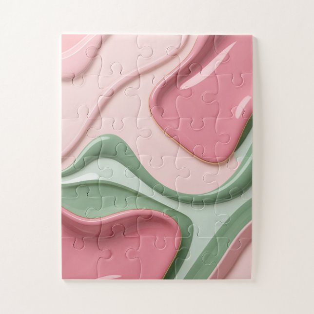 Puzzle in stylish abstract graphic (Vertical)