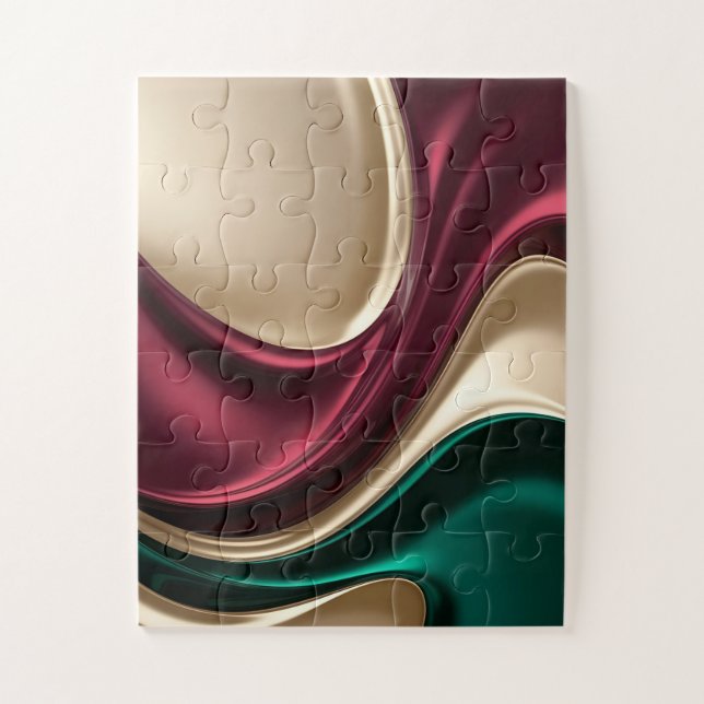 Puzzle in stylish abstract graphic (Vertical)