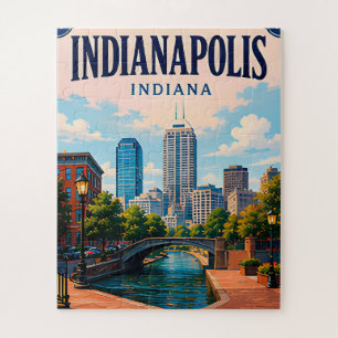 Puzzle 🏁 Indianapolis Indiana Recuerdo desde el centro �