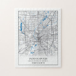 Puzzle Indianapolis Indiana USA Travel City Map