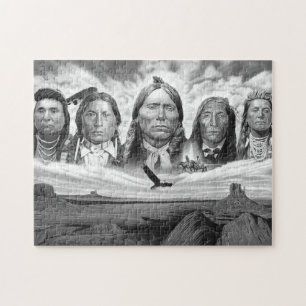Puzzle Indígenas americanos famosos jefes indios horizont