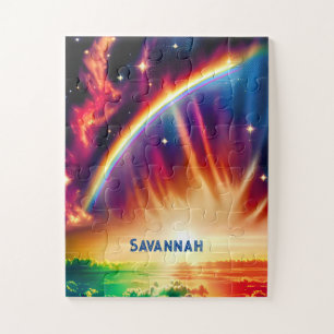 Puzzle Indigo Cosmos desatan cielos brillantes con arcoir