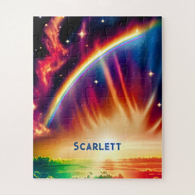 Puzzle Indigo Cosmos desatan el arcoiris con vibrantes ci (Vertical)