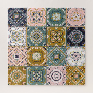 Puzzle Indio de Talavera: Patchwork, mosaico étnico.