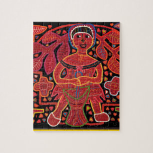 Puzzle Indio Kuna en Cabaña de Cocina - Tribal