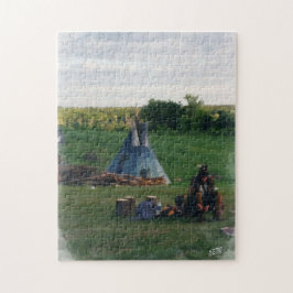 Puzzle Indio solo del nativo americano