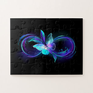 Puzzle Infinito brillante con mariposa mágica