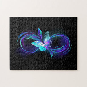 Puzzle Infinito brillante con mariposa mágica