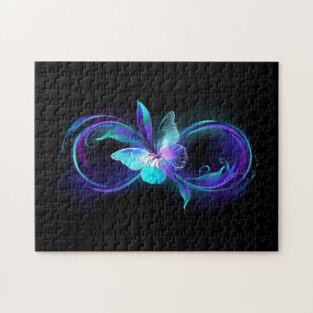 Puzzle Infinito brillante con mariposa mágica (Horizontal)