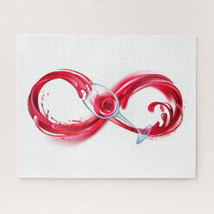 Puzzle Infinito con vino Rojo