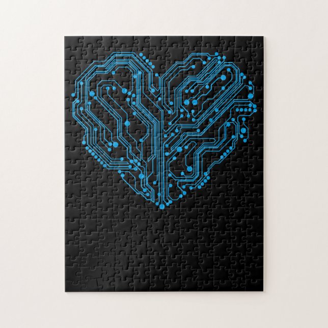 Puzzle Ingeniero de Día de San Valentín de corazón de cir (Vertical)