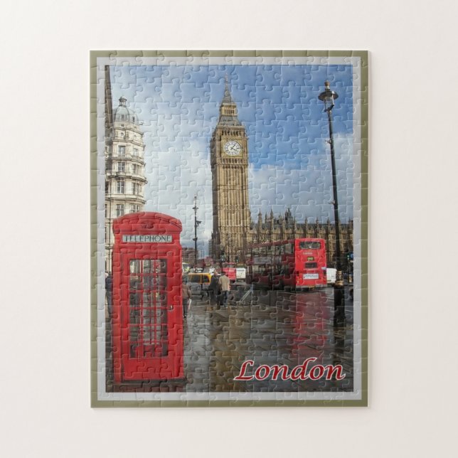 Puzzle Inglaterra - Londres - Big Ben - doble decke - (Vertical)