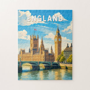 Puzzle Inglaterra Reino Unido Ilustración Viaje Arte