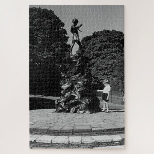 Puzzle Inglaterra vintage Londres Estatua de Peter Pan Ke