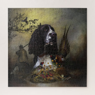 Puzzle Inglés Springer Spaniel con faisán