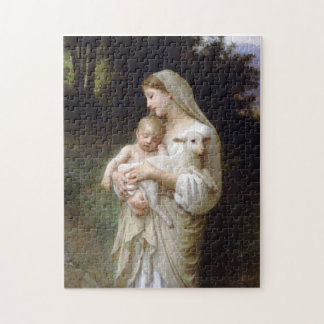 Puzzle “Innocence” painting of baby Jesus and Mary