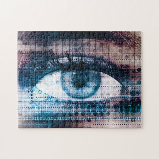Puzzle Innovación tecnológica con mirada electrónica (Horizontal)