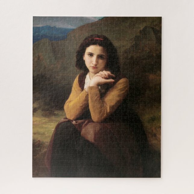 Puzzle Inocencia Mignon de Muchacha Adolescente, Bouguere (Vertical)