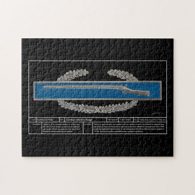 Puzzle Insignia de infantería de combate técnica (Horizontal)