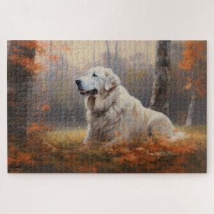 Puzzle Inspiración de grandes Pirineos en las hojas de ot