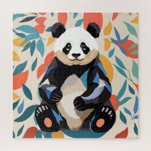 Puzzle Inspiración de Matisse de Oso de Panda Sitting col