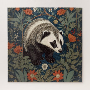 Puzzle Inspiración del Badger de Woodland William Morris