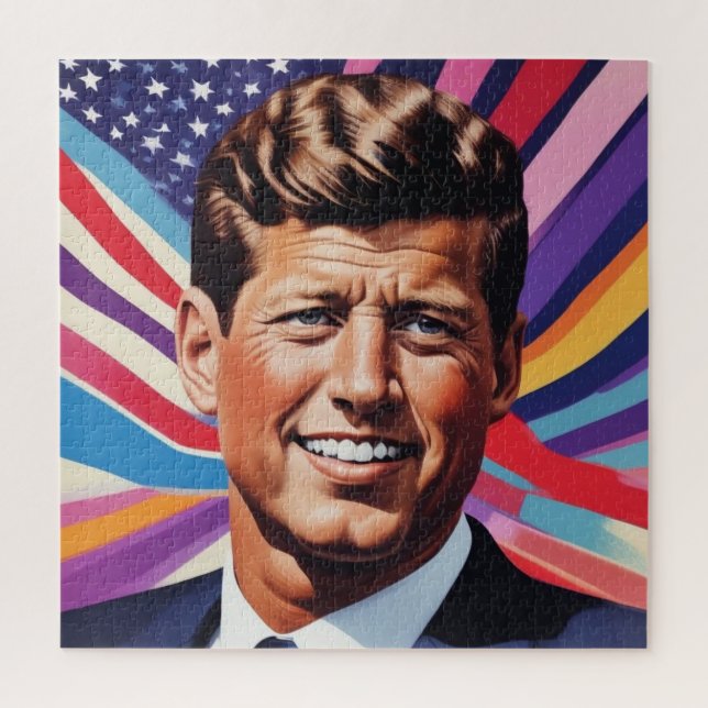 Puzzle Inspiración motivacional de JFK John F. Kennedy (Vertical)