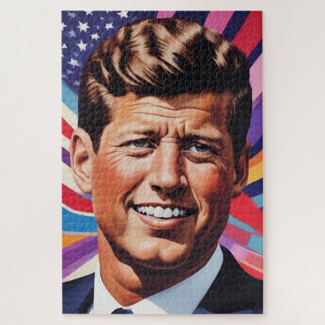 Puzzle Inspiración motivacional de JFK John F. Kennedy (Vertical)