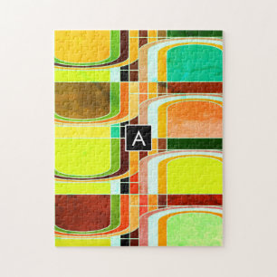 Puzzle Inspirado en funky retro colorido