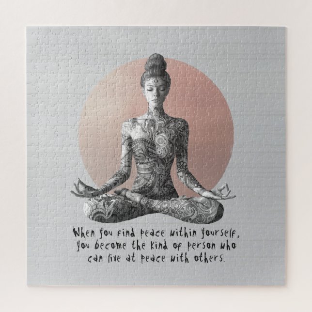 Puzzle Instructor de Meditación de Yoga Reiki Master Lotu (Vertical)