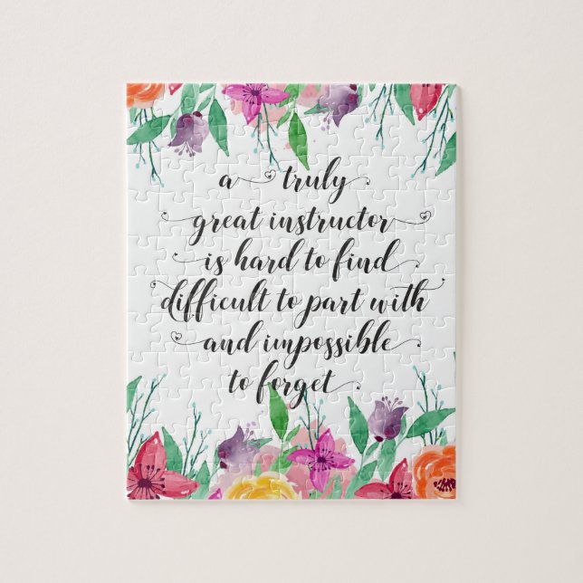 Puzzle Instructor de yoga regalo de oficina Instructor Co (Vertical)