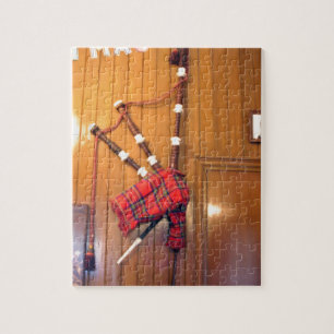 Puzzle Instrumento musical escocés Bagpipe Tartan Plaid