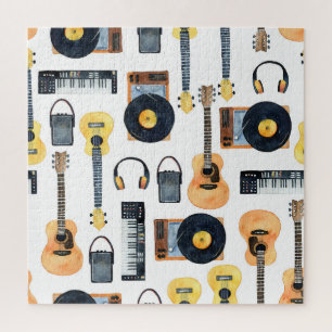 Puzzle Instrumentos musicales: acuarela sin foco
