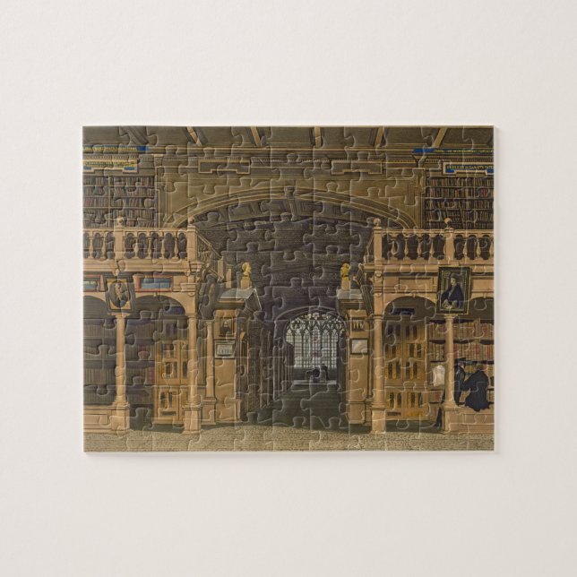 Puzzle Interior de la biblioteca de Bodleian, ilustracion (Horizontal)