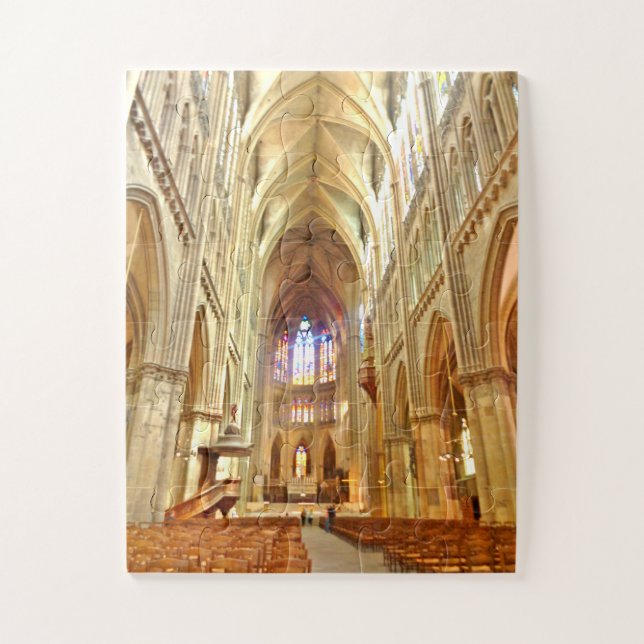 Puzzle Interior de la catedral de Metz, Francia (Vertical)