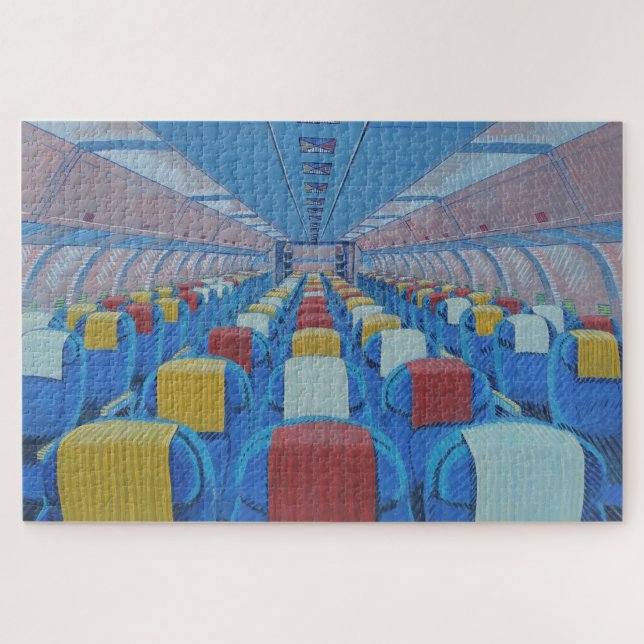 Puzzle Interior del avión (por Gregorio Undurraga) (Horizontal)