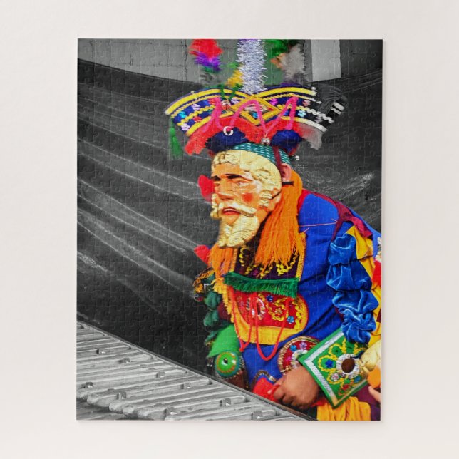 Puzzle Intérprete maya de Navidad con Marimba – Colorido  (Vertical)