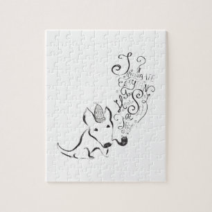 Puzzle Investigar todo el arte Inglés Bull Terrier