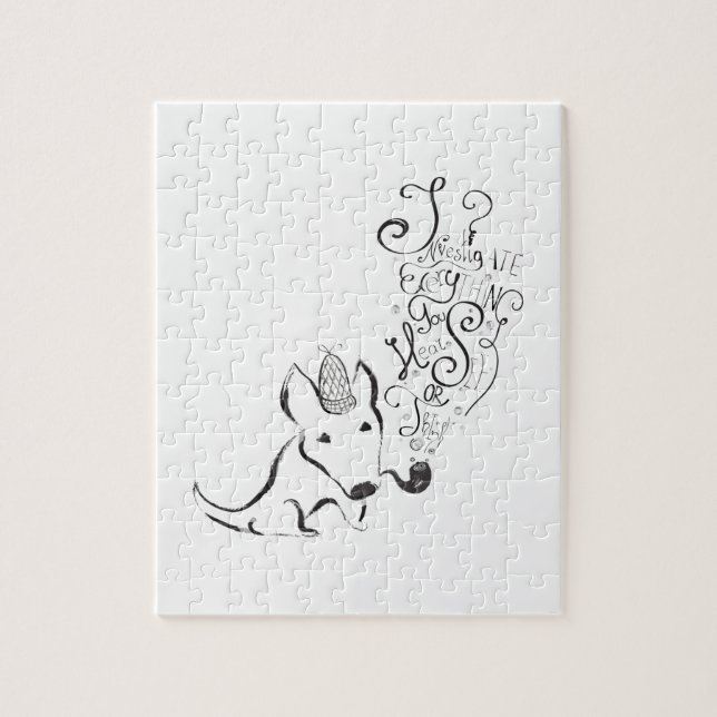 Puzzle Investigar todo el arte Inglés Bull Terrier (Vertical)