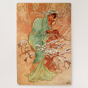 Puzzle Invierno 1896: Un Art Nouveau de Mucha