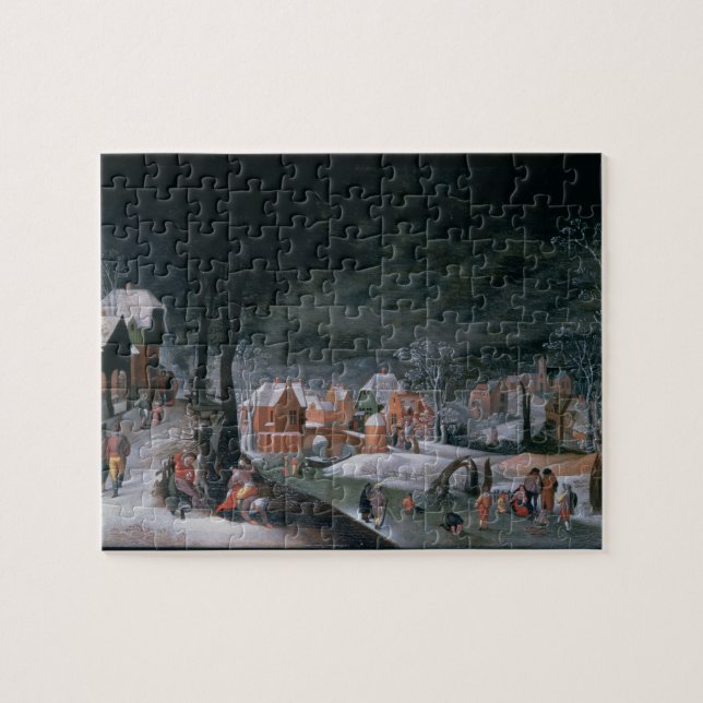 Puzzle Invierno (aceite en el panel) (véase también (Horizontal)