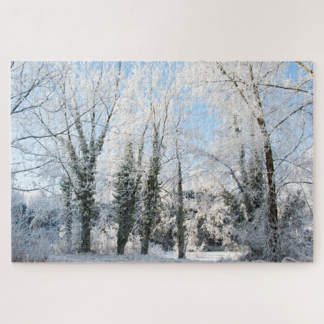 Puzzle Invierno de árboles de nieve, 1014 piezas rompecab (Horizontal)