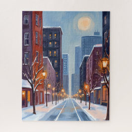 Puzzle Invierno en Boston | Ciudad de Massachusetts Acuar