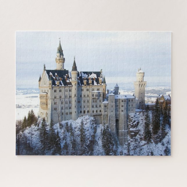 Puzzle Invierno en el Castillo Neuschwanstein, Alemania B (Horizontal)