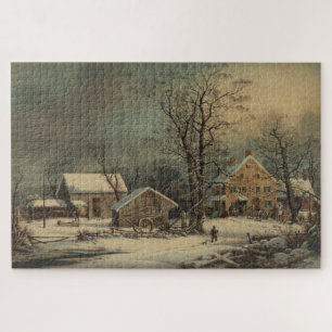 Puzzle Invierno en el país: una mañana fría