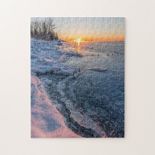 Puzzle Invierno en Two Harbors Minnesota (Vertical)
