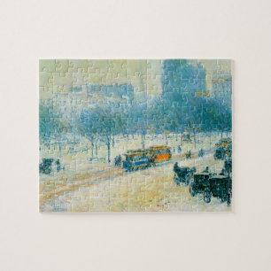 Puzzle Invierno en Union Square de Frederick Childe Hassa