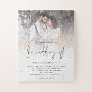 Puzzle Invitación a la boda por superposición de foto de 